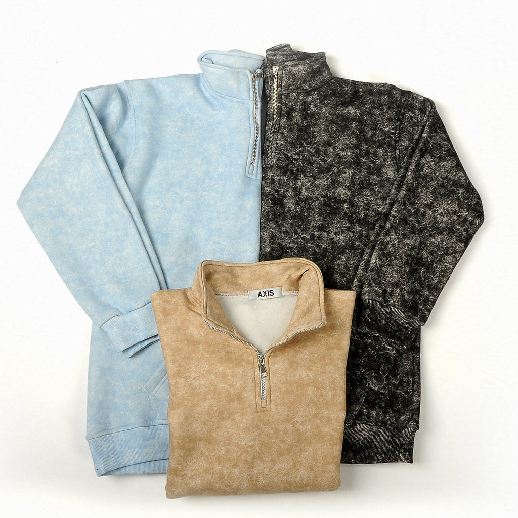Half-zip hoodie in smoky