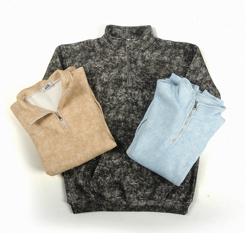 Half-zip hoodie in smoky