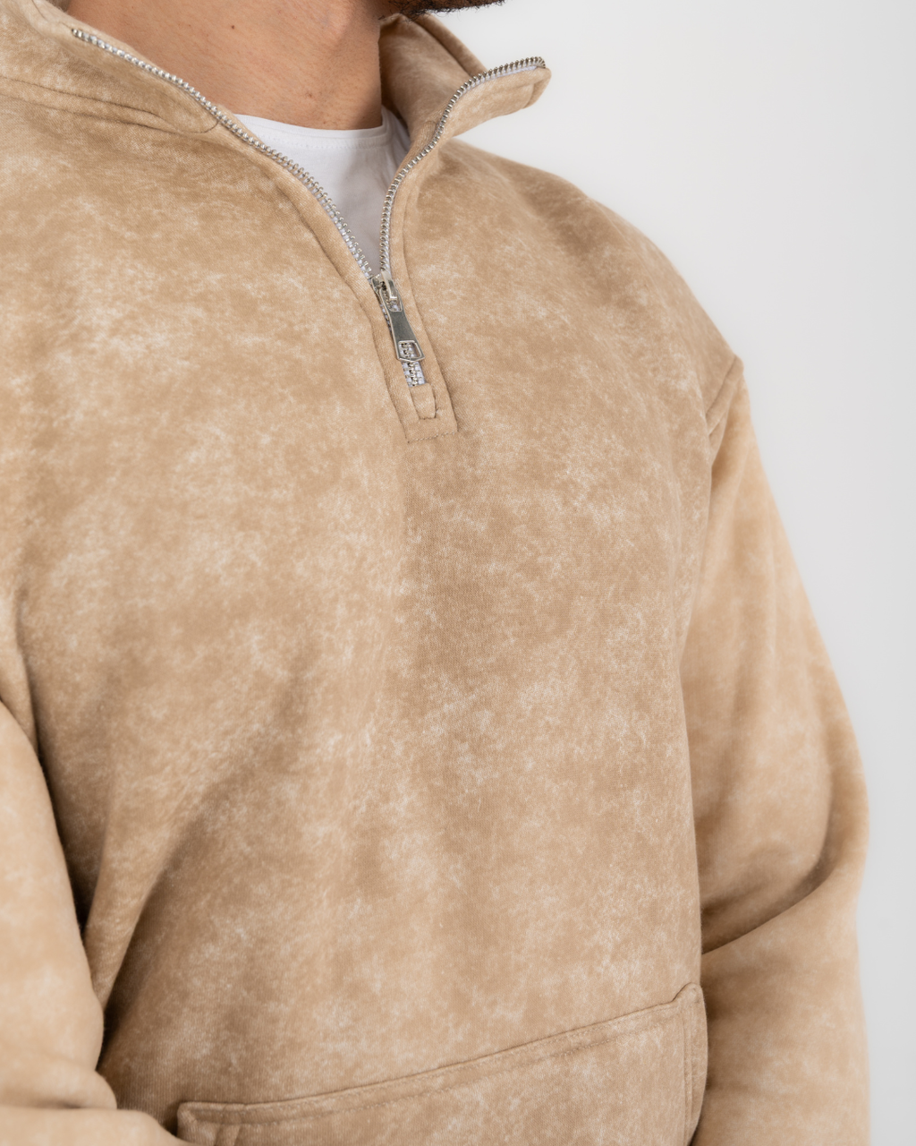 Half-zip hoodie in smoky