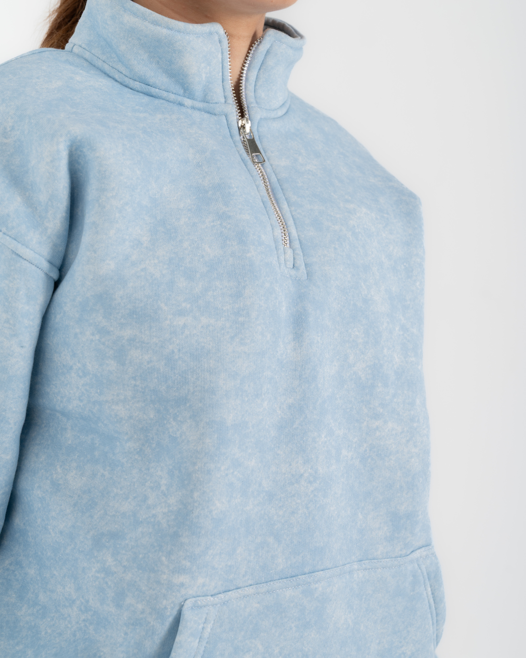 Half-zip hoodie in smoky