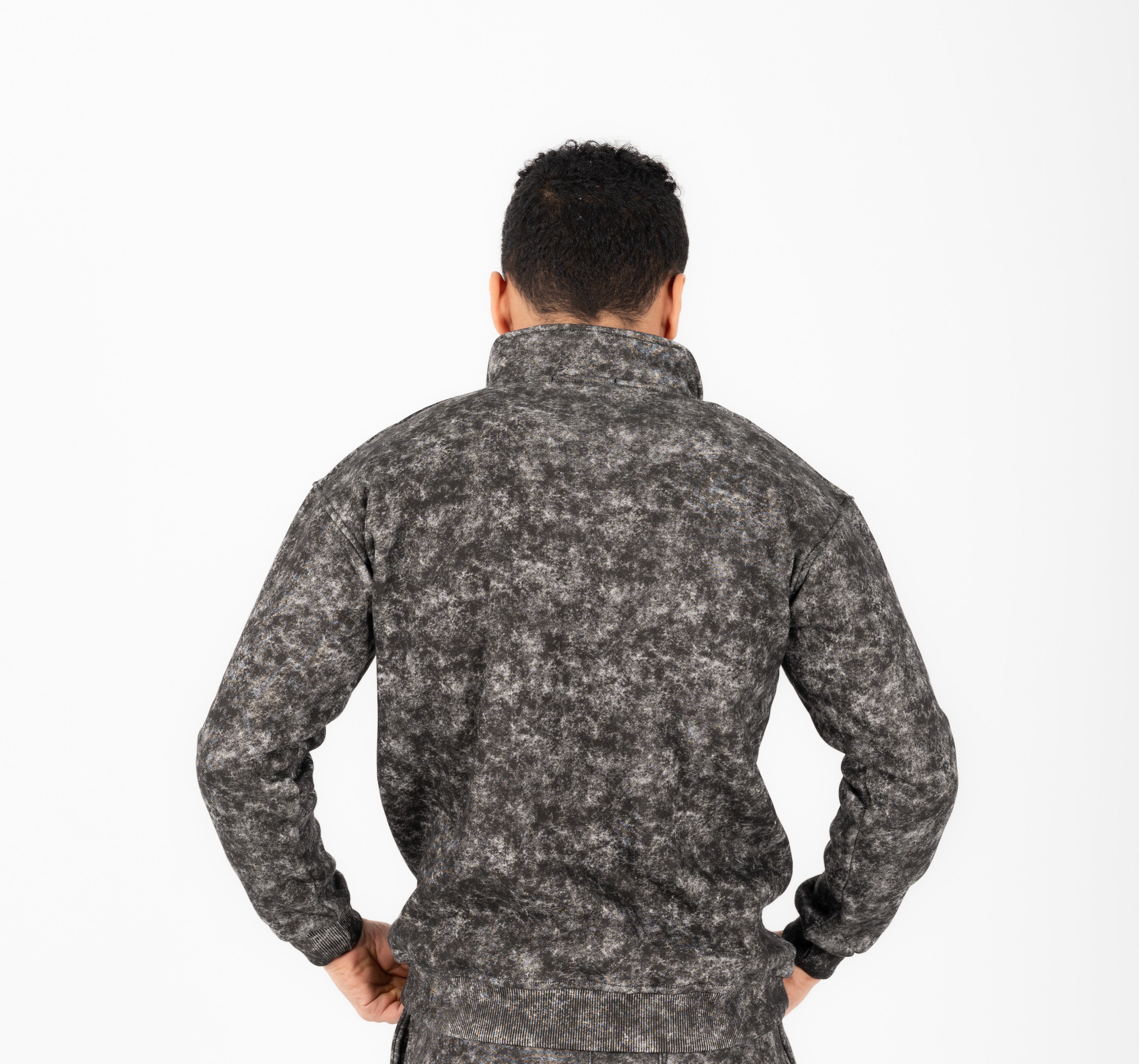 Half-zip hoodie in smoky